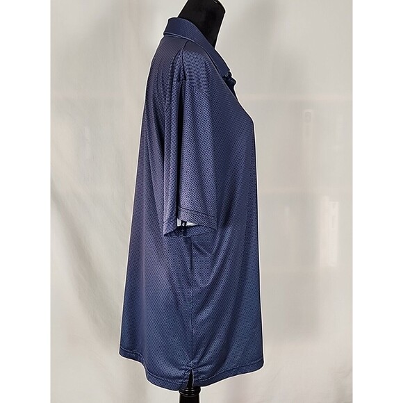 Ben Hogan Golf Polo Shirt Adult Mens Large Blue Geometric Short Sleeve - Picture 4 of 11